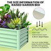 GustoWave Large Outdoor Planter Boxes Kit Set of 2, Galvanized Steel Raised Garden Bed with Open-Ended Base Design,  Elevated Planter, Raised Bed - 3 of 4