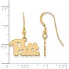 Black Bow Jewelry 14k Yellow Gold Plated Sterling Silver Pittsburgh Panthers NCAA Dangle Earrings - 2 of 3