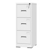 TIRAMISUBEST 3-Drawer Metal File Cabinet - Locking Vertical Storage for A4/Legal/Letter Files, Narrow Design,  Assembly Required - 3 of 4