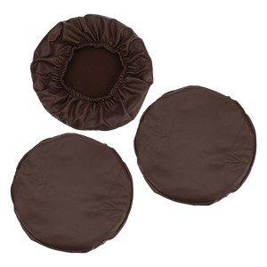 Unique Bargains Round Washable Elastic Bar Stool Cover for Dia 12"-14" Chair 3 Pcs - 1 of 4