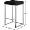 Meridian Furniture,Nicola Black Velvet Stool, Set of 2 - 4 of 4