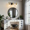 POWLIG 3-Light Black Gold Vanity Light, 20 inch Modern Bathroom or Bedroom Mirror Light - 2 of 4