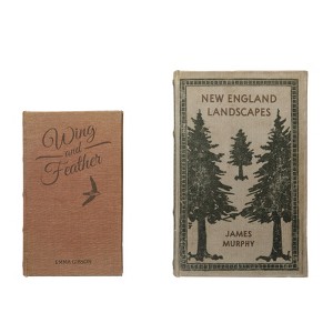 Storied Home Book Storage Boxes, Set of 2 "New England Landscapes" - 1 of 4