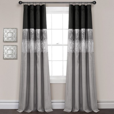 Night Sky 100% Lined Blackout Window Curtain Panel Black/gray Single ...