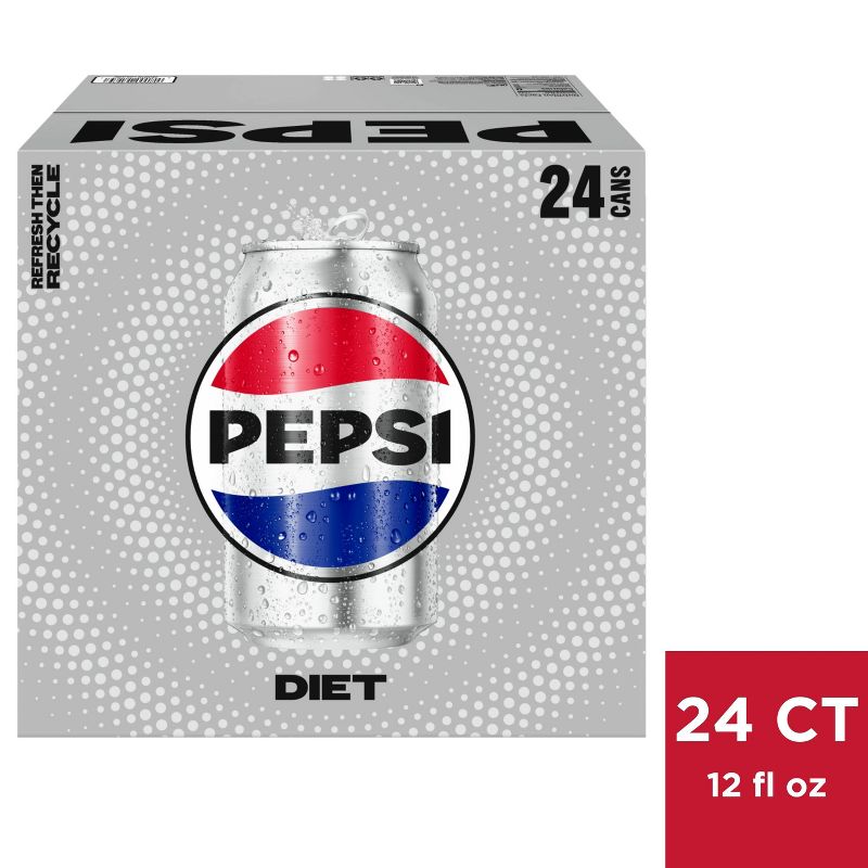 Diet Pepsi Soda - 24pk/12 fl oz Cans, 1 of 5