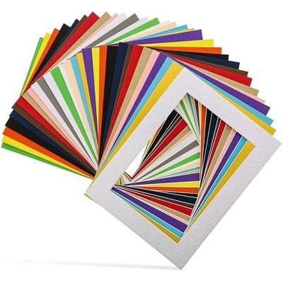 30-Pack 6.5 x 8.5 inch Picture Matted Frame Boards for 5X7 Photos, Assorted Colors