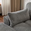 Whisen 2-Piece L-Shaped Sectional Compression Sofa with Soft Corduroy Fabric, No Assembly Required - 4 of 4