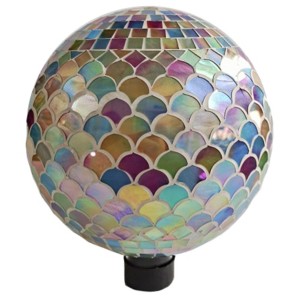 Very Cool Stuff Mosaic Glass Gazing Globe with Hanging Chain, Opal Mermaid Tile, 10in - 1 of 1
