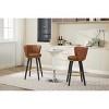 TiramisuBest Counter Bar Stools Set of 2, 360° Swivel Upholstered Barstools with Backs and Metal Legs, 26" H Seat, Velvet Fabric,Goldy Footrest - 2 of 4
