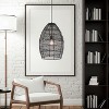 12.25" Mallory Metal Woven Cone Shaped Pendant Ceiling Light Black - River of Goods: Industrial Style Hanging Lamp, UL Listed - 2 of 4