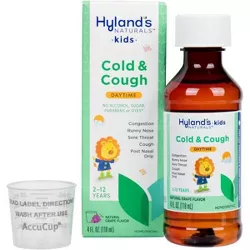 Hyland's Naturals Kids Cold & Cough Daytime Syrup - Grape - 4 fl oz
