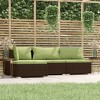 vidaXL Garden Lounge Set Brown, Green - 2 of 4