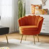 Yves Living Room Accent Chair Comfy Barrel Chair with Golden Metal Legs | Karat Home - 2 of 4