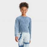 Girls' Wide Ribbed Pullover Sweater - art class™