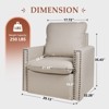 Hyleory 29.13'' Wide Faux Leather 360 Degree Swivel Armchair - 3 of 4