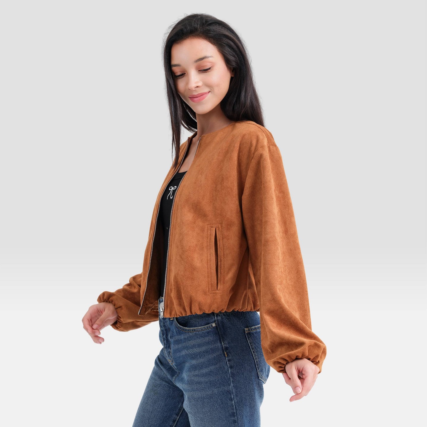 Женская куртка A New Day Full Zip Cropped Bomber — фото 3