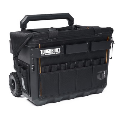 XXL Black Heavy Duty Rolling Tool Bag with Waterproof Base