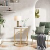 Syemin End Tables Round End Table for Living Room, Modern Accent Table Side Table with Metal Frame Bedroom Living Room, Gold, 19.69"*19.69"*25.59" - 2 of 4
