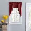 Ellis Stacey 3" Rod Pocket High Quality Fabric Solid Color Window Lined Swag Set Filler Valance 42"x13" Merlot - 2 of 4