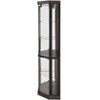 YOOCOZZ Lighted Corner Curio Cabinet – Elegant Glass Display Case (Built-in Lighting) for Antiques, Wine & Storage (Living Room/Bar) - BLACK - 2 of 3