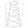 TOAOTBNBO 4 Tier Ladder Open Bookshelves with Middle Beam, Narrow Standing Bookcase with Tipping Hardware Vertical Corner Shelf for Office - 3 of 4