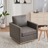 Modern Chenille Upholstered Swivel Accent Chair,Single Sofa Chair with Cushion,360 Degree Swivel Armchair for Living Room or Nursery-Koiai - 3 of 4