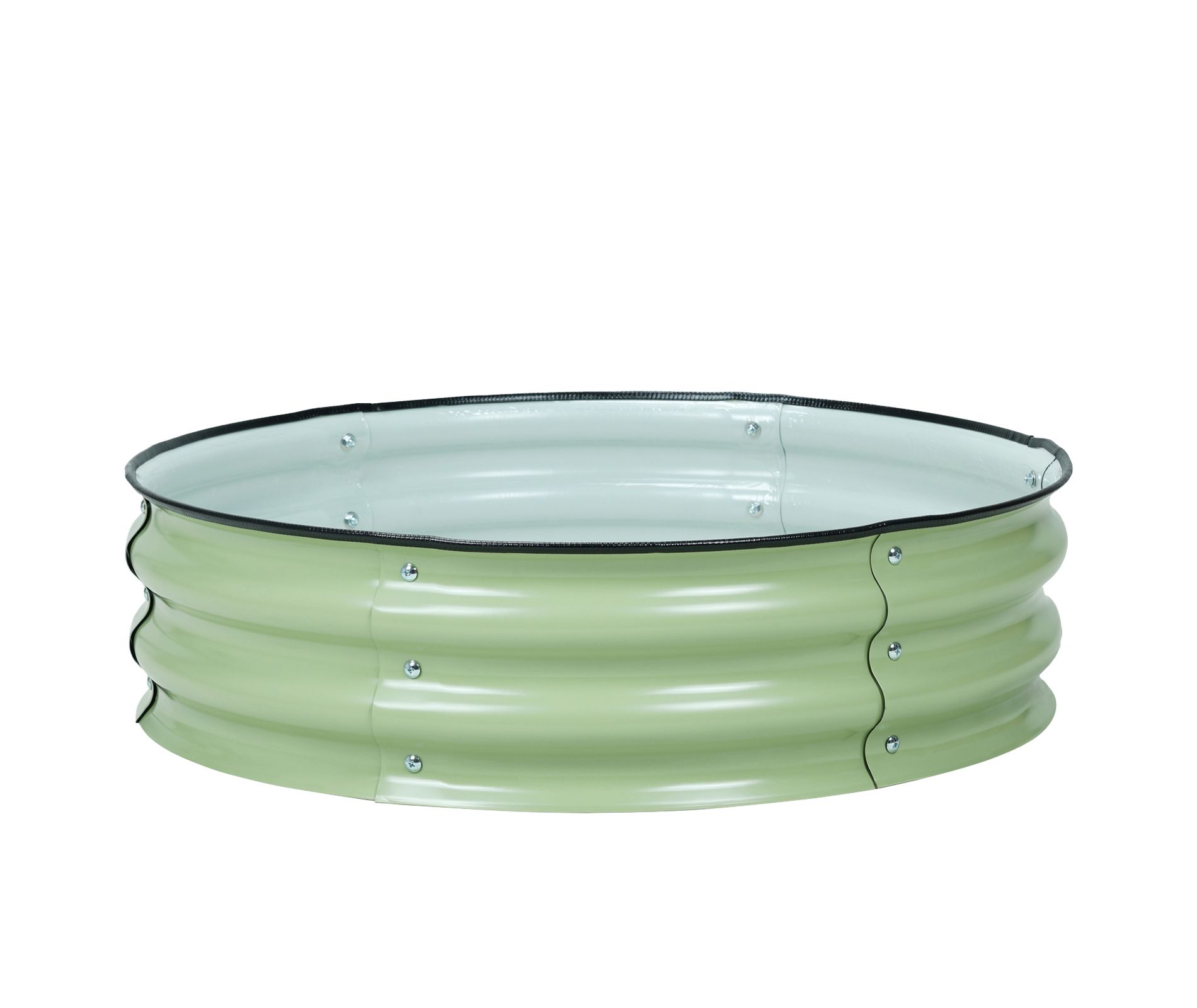 Aoodor 9'' Tall Aluzinc Metal Raised Garden Bed 30'' Round - Outdoor Garden Planter Box-Green