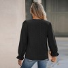 Women's Chic V-neckline Eyelet Ruffled Cuffs Blouse - Cupshe - 3 of 3