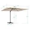 Sonkuki 10X8FT Outdoor Patio Cantilever Umbrella With Canopy, 360°Rotation Offset Umbrella - 3 of 4