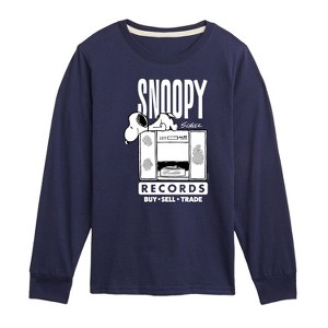Boys' - Peanuts - Snoopy Records Long Sleeve Graphic T-Shirt - 1 of 4