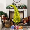 Whisen 5FT Bendable Santa Hat Artificial Fir Christmas Tree with 100 LED Lights and Hinged 400 Branches - Green - 2 of 4