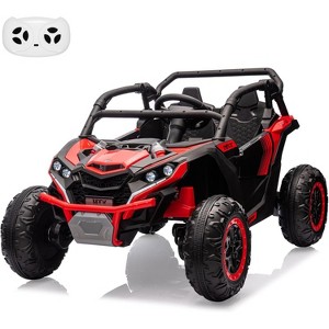 24V Kids 2-Seater Ride On UTV, 4WD Electric Off-Road Car with Remote Control, 3 Speeds, LED Lights, Music, for Boys & Girls Ages 3+ - 1 of 4