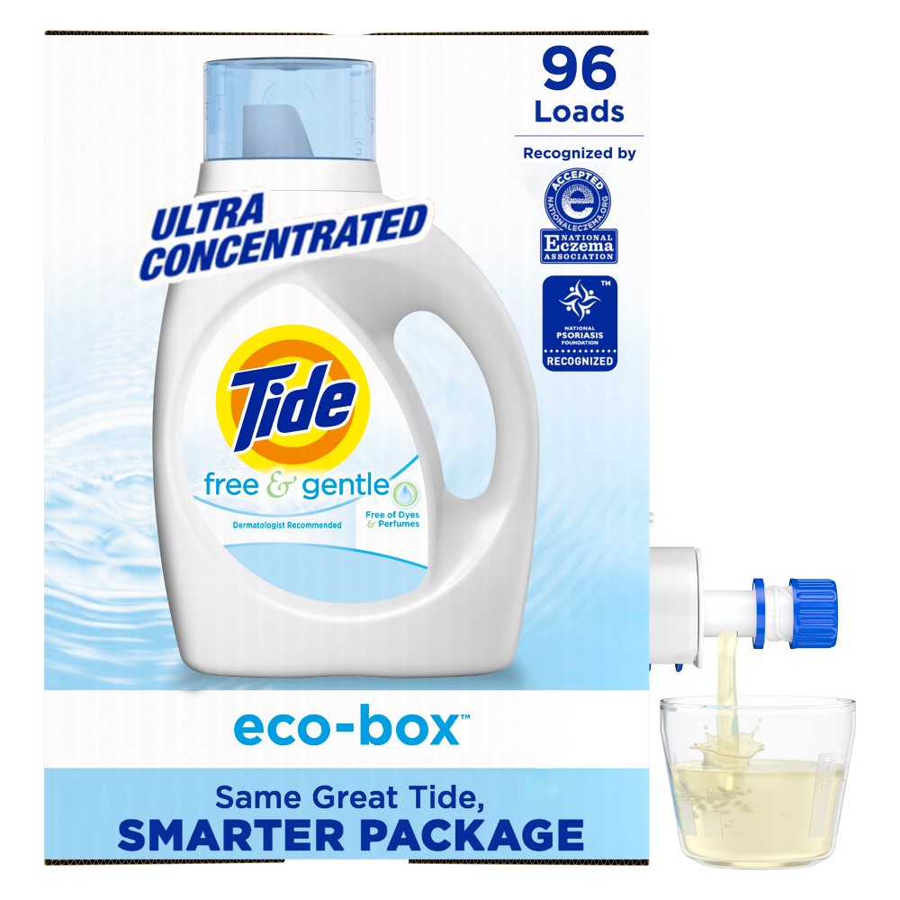 UPC 037000604013 - Tide Free & Gentle Eco-box HE 96 Loads Liquid ...