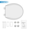 Round Soft Close Toilet Seat, Quiet & Easy Installation, Ergonomic Design, Safe PP Material for Easy Cleaning & Comfort - 3 of 4
