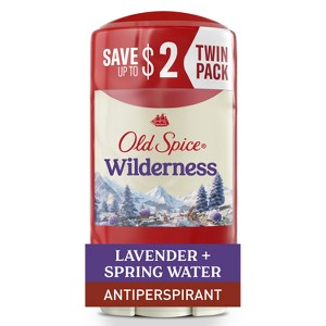Old Spice Men's Antiperspirant & Deodorant Wilderness with Lavender - 2.6oz/2pk - 1 of 4