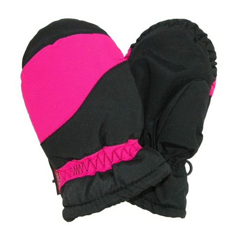 Ctm Infant And Toddler Waterproof Winter Mittens, Hot Pink : Target