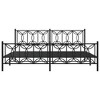 vidaXL King Metal Bed Frame – Black Steel, Headboard & Footboard, 81.5"x78"x35.4" - 3 of 4