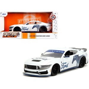 2024 Ford Mustang Dark Horse White with "Mustang Horse Graphics" "Bigtime Muscle" Series 1/24 Diecast Model Car by Jada - 1 of 4