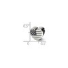 Black Bow Jewelry Sterling Silver US Flag Heart Bead Charm - 2 of 3