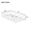Twin Floor Bed with Fence and Door, Wood Montessori Toddler Bed for Kids, Low Platform Safety Guardrails for Transition-Baofuwish - 3 of 4