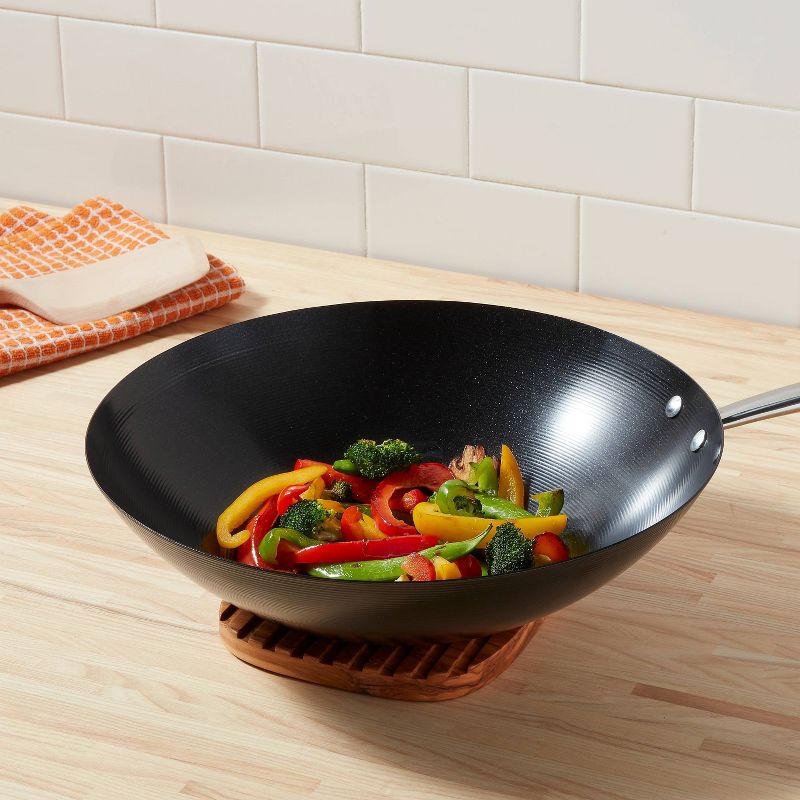 12&#34; Carbon Steel Nonstick Wok - Made By Design&#8482;, 3 of 5