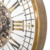 Yosemite Home Decor Modern Metal Gears Wall Clock in Antique Golden - 3 of 4