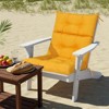 VisioGear 2PCS Set High Back Patio Chair Cushions, Tufted Rocking Chair Cushions, Adirondack Cushions, Yellow, 44''*22''*4" - 2 of 4