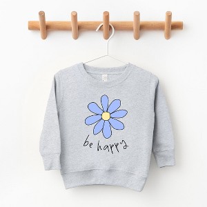 The Juniper Shop Be Happy Flower Toddler Graphic Sweatshirt - 1 of 2