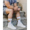 Memoi Men's Colorful Rainbow Love Heart Embroidered Crew Sock - 2 of 3