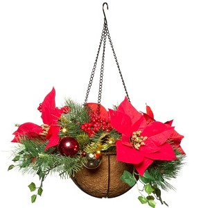 The Lakeside Collection Lighted Seasonal Basket with Timer - 1 of 3