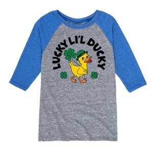 Boys' - Instant Message - St. Patrick's Day Lucky Lil Ducky Raglan Graphic T-Shirt - 1 of 4