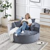 CENGHU Chenille Lazy Sofa Bean Bag Chair, Sponge Chaise Lounge Chair Indoor, Modern Sleeper Chair for Living Room Bedroom Office - 4 of 4