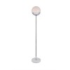 Elegant Lighting Eclipse 1 Light Chrome Floor Lamp With Frosted White Glass - 3 of 4