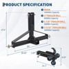 Tractor 3 Point Quick Hitch - 2" Receiver & 4-Way Ball Mount for Tractor Standard Category 1, 10,000Lb Capacity 3 Point Trailer Hitch for Implements - 2 of 4